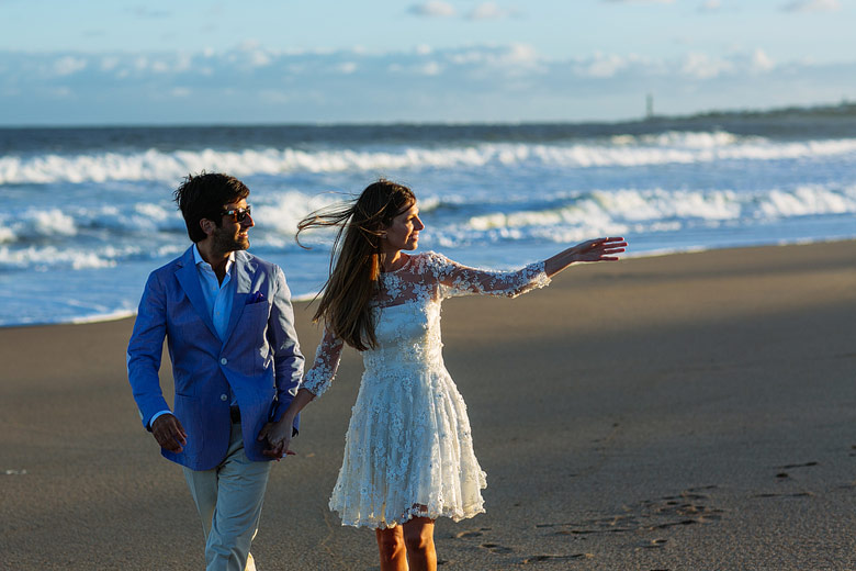 Sesión de novios en boda en Punta del Este, Uruguay