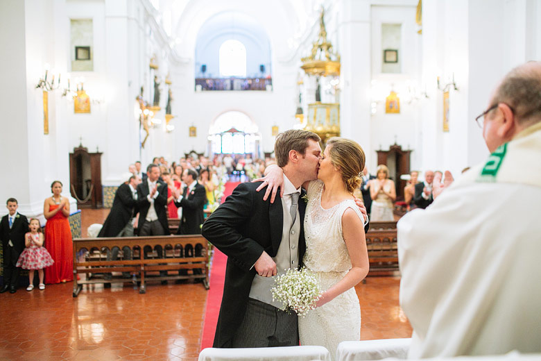 Fotografias de casamiento en la Iglesia del Rosario en Recoleta