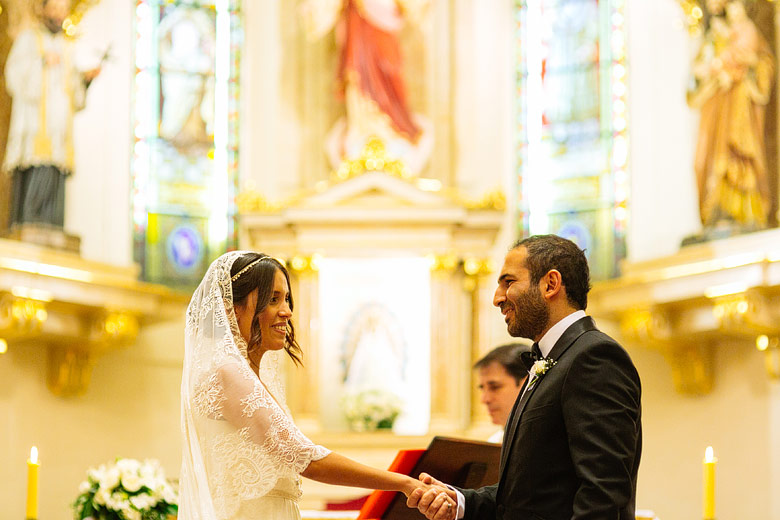Ceremonia de casamiento en Iglesia San Francisco Javier