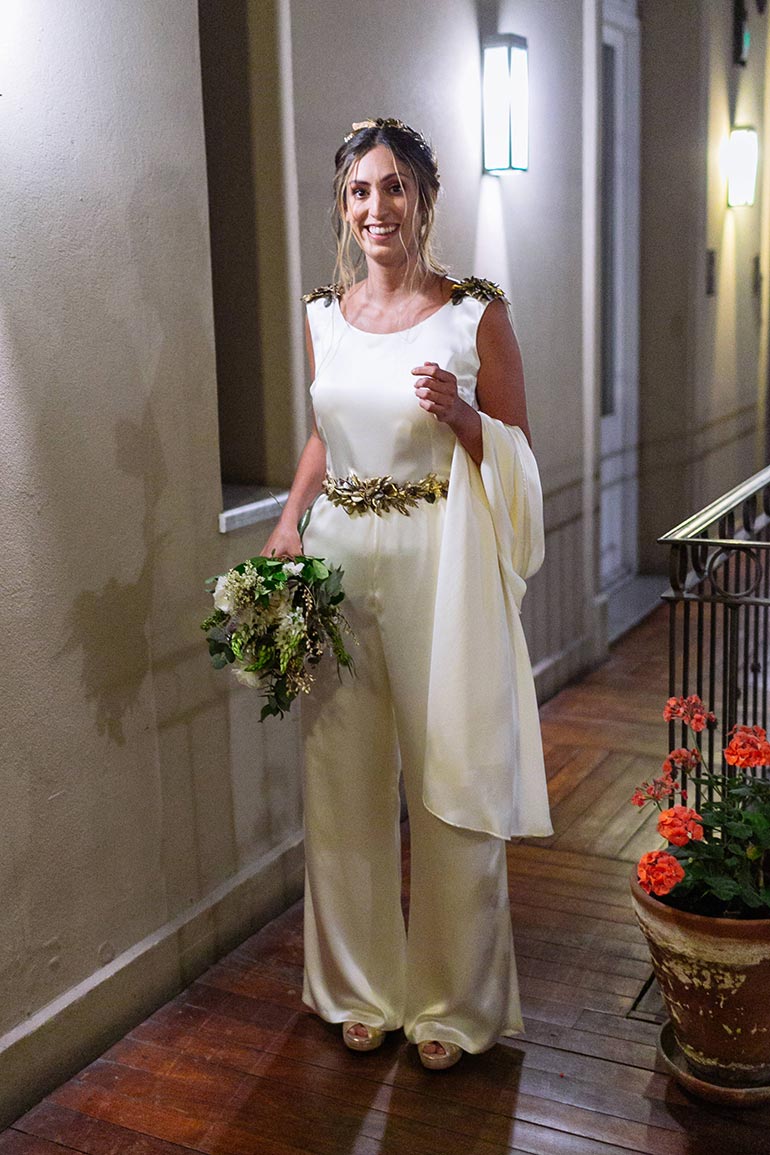 Vestido de novia estilo Mono Romano