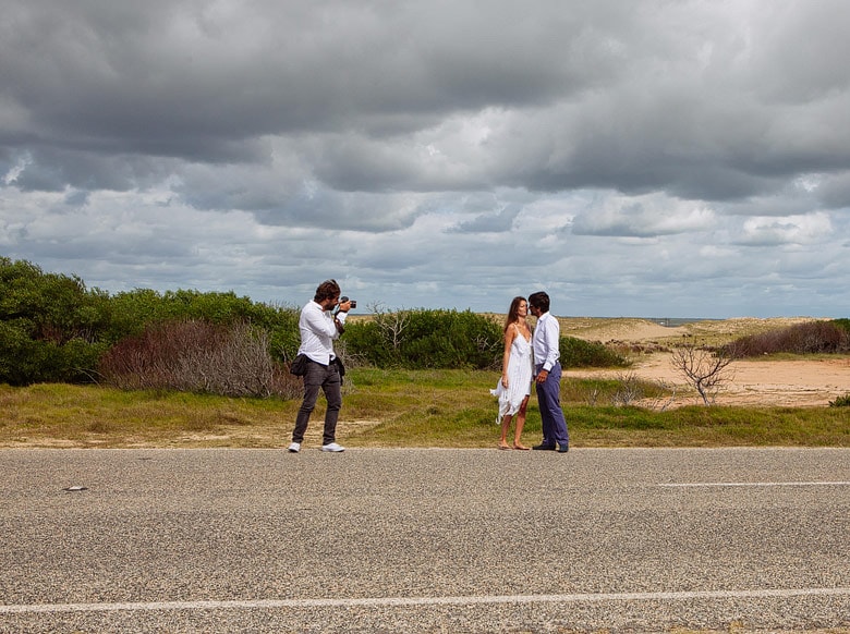 sesión de fotos de pareja en la playa